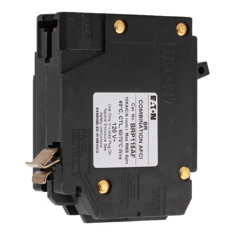 BRP115AF 15 Amp Single Pole AFCI Arc Fault Circuit Breaker, Plug-On Neutral, 120V, 10kAIC, UL Listed (1)