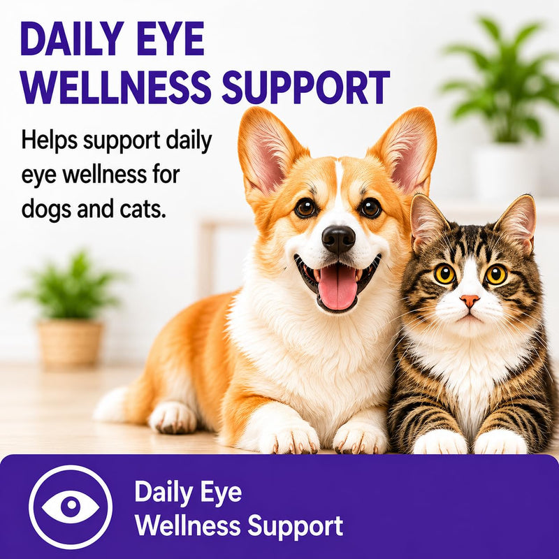 BrightEyes Liquid Eye Support Supplement for Dogs & Cats, Tear Stain & Eye Comfort Support, Herbal & Vitamin Formula, Easy to Mix Daily Liquid Drops, 2 fl oz