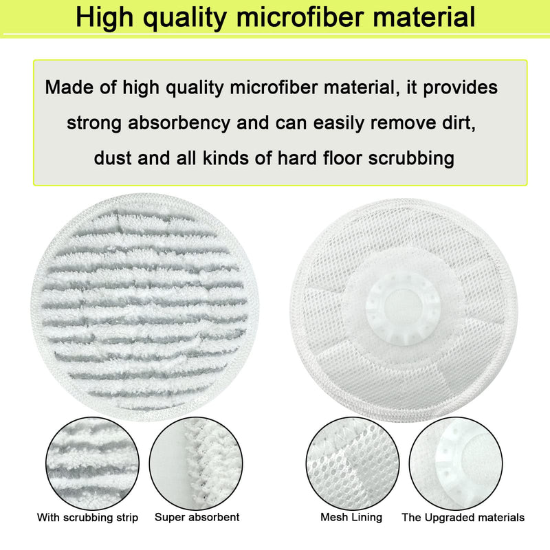 10-Pack S7000 Replacement Steam Mop Pads,Compatible with Shark S7001 S7000AMZ, S7000 S7001TGT S7201 S7005 S7020 S8001 S8201 Series Steam Mop Pads,Steam & Scrub All-in-One Scrubbing Mop Pads s7000(4+6)