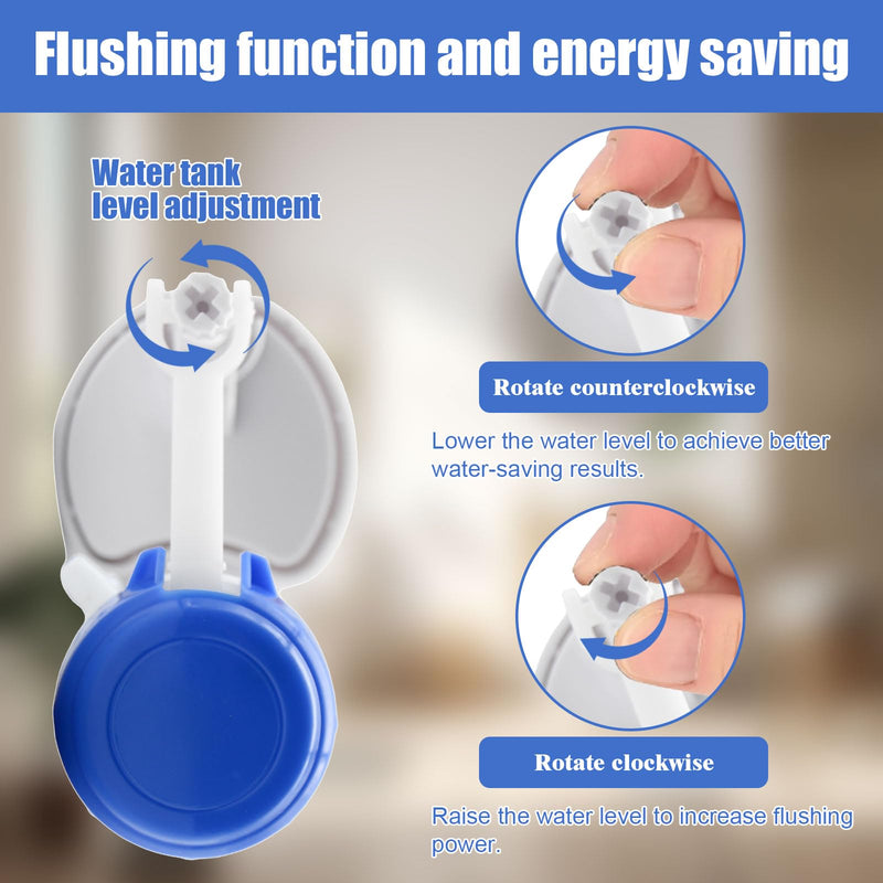 Toilet Fill Toilet Valve & Canister Flush Valve,Adjustable Height 7.68"-12",G1/2 Inlet with G7/8 Adapter,Compatible with Kohler GP1229656 AquaPiston,WC Tank Repair Parts White