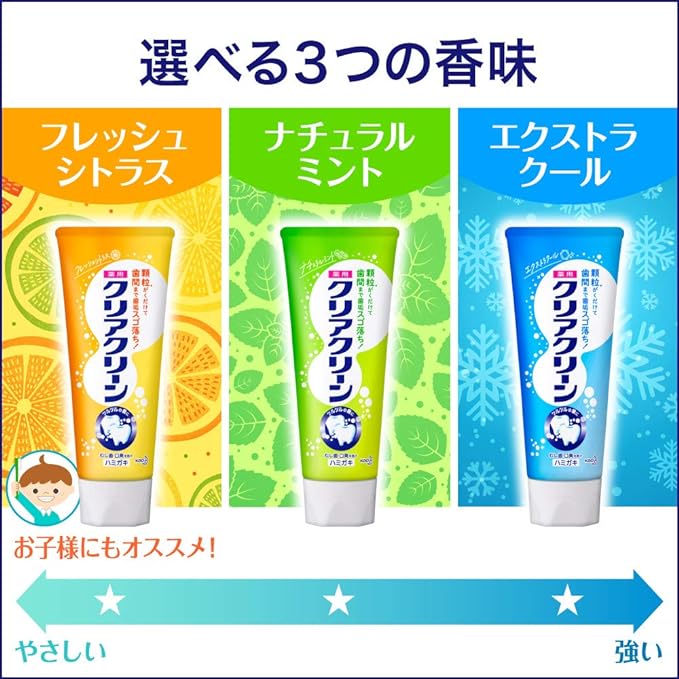 Clear Clean Toothpaste, Natural Mint, Large Capacity, 6.1 oz (170 g) x 3 Piece Set (Quasi Drug) - NewNest Australia