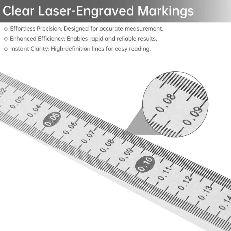 Taper Gap Gauge 0.01"-0.15", Graduation 0.001", Precision Wedge Feeler Gap Hole Measure Tool for Mold/Electrical Components with Laser Scales & Anti-Corrosion Coating