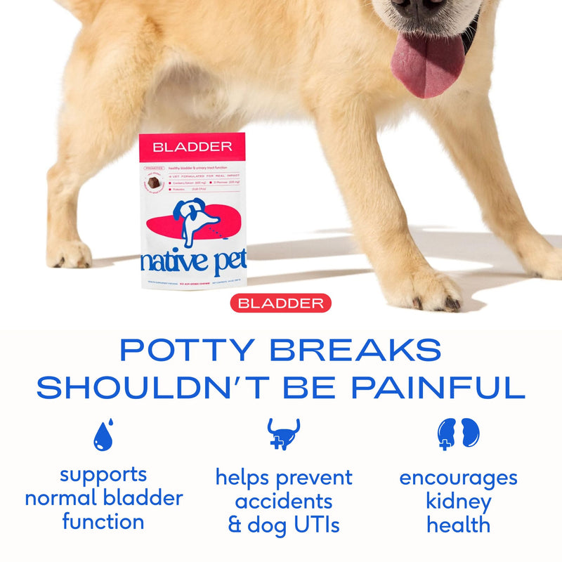 Native Pet Urinary & Omega Wellness Bundle: Bladder Chews for Dogs (120 Air-Dried Chews) & Omega Oil for Dogs (16 Oz) - UTI Treatment & Prevention + Fast-Absorbing Omega 3 6 9 Supplement