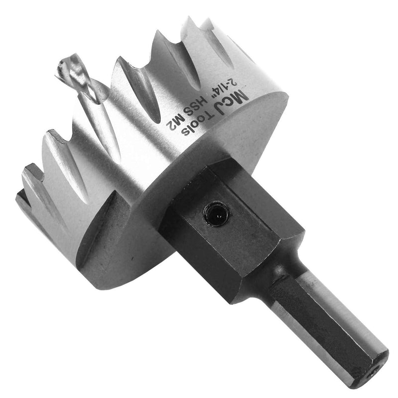 McJ Tools 2-1/4 Inch HSS M2 Drill Bit Hole Saw for Metal, Steel, Iron, Alloy, Ideal for Electricians, Plumbers, DIYs, Metal Professionals