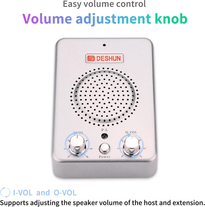 Window Speaker Intercom System,Wired Dual-Way Window Counter Intercom, High Power Speaker for Store,Business,Catering.