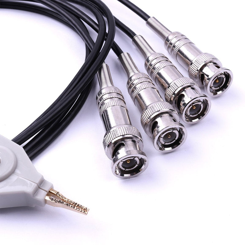ATOPLEE 2pcs LCR Meter Test Leads Lead Clip Cable Terminal Probe Wires,with 4 BNC Electrician Test Leads Kit,Digital Electrical Test Probes Set for LCR Meter Multimeter