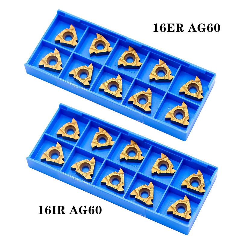 5/8" SER1616H16 SEL1616H16 Lathe Holder Tool with 20pcs 16ER/IR AG60,Pack of 26