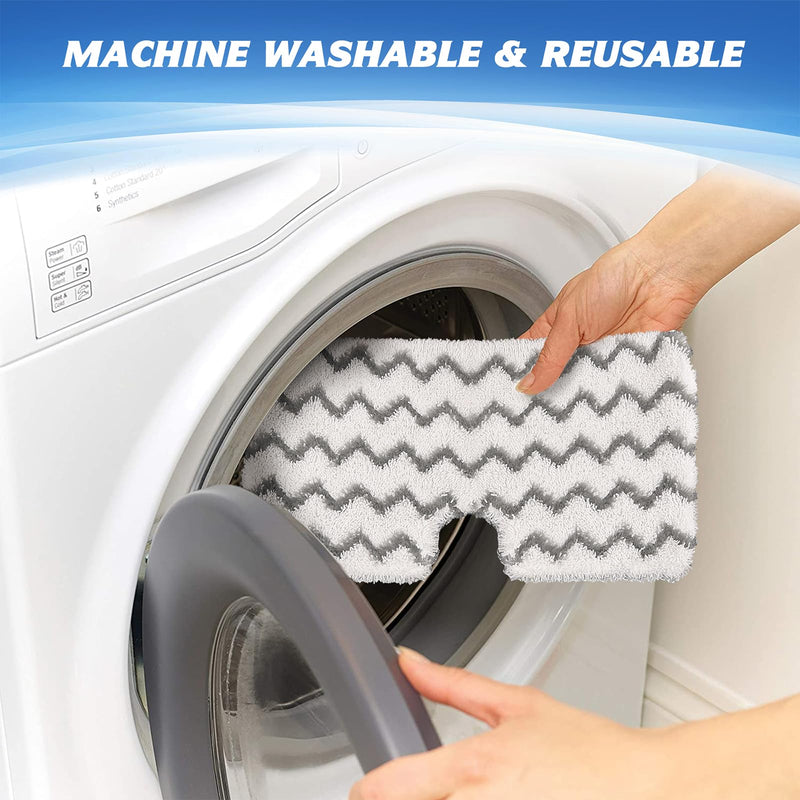 Tidy Monster Steam Mop Pads with Scrub Strips Microfiber Replacement Pad Refills for Shark Steam Pocket Mop S3500 Series S3501 S3601 S3550 S3801 S3901 SE450 S3601D S3901D (3pc-White) 3 Pack White