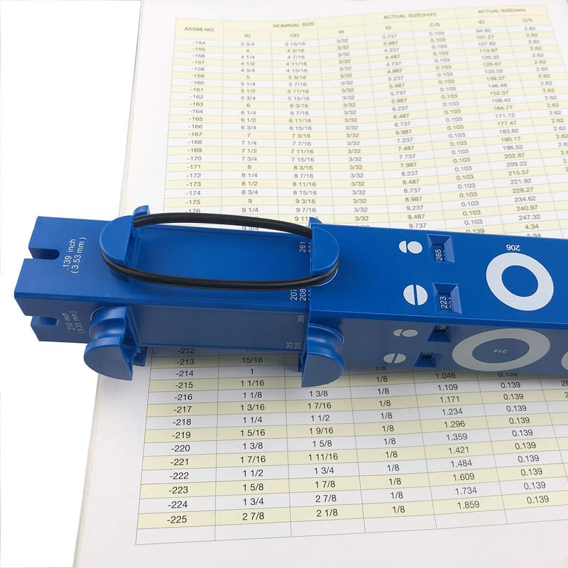 O-Ring Gauge Slide Type National O-Ring Sizing Gauge,for O Ring Diameter Cross sectionMeasuring