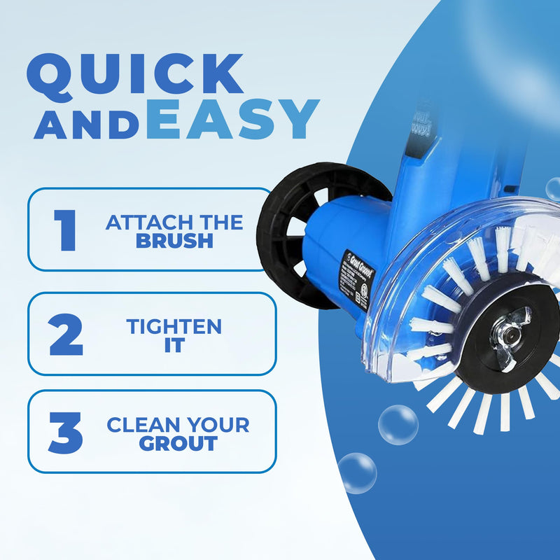 Grout Groovy Brush Wheels 3-Pack | Nylon Replacement Grout Scrubber Heads Standard 3 Pack