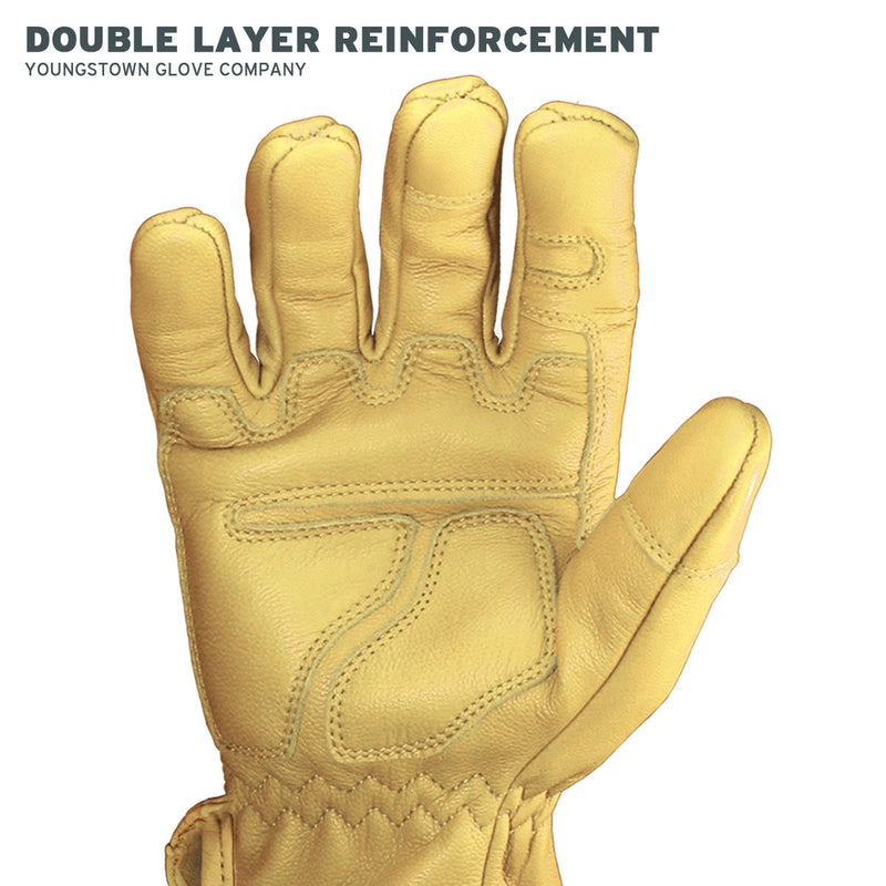 Youngstown Glove Company Arc Flash Gloves, Goat Grain Leather, M, PR Tan Medium