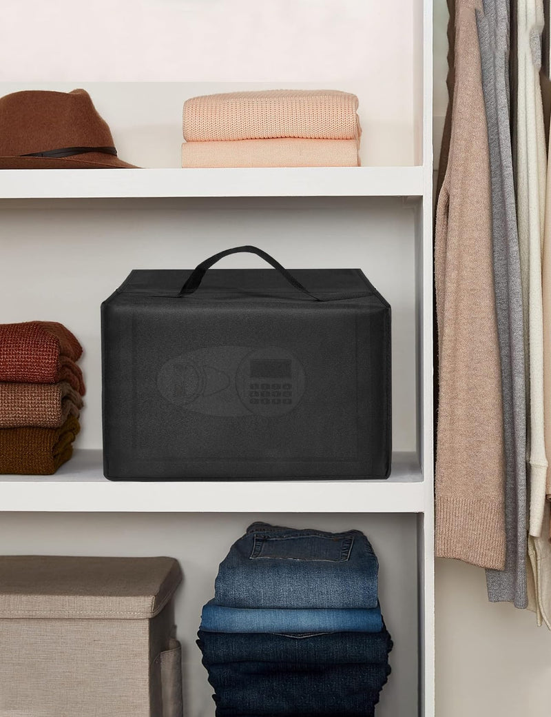 Safe Box Dust Cover Heavy Duty moisture-proof and Scratch-resistant Valuables Nylon Case compatible with Amazon Basics Steel Security Safe and Lock Box 0.5 Cubic Feet; Hidden Safes Black Covers