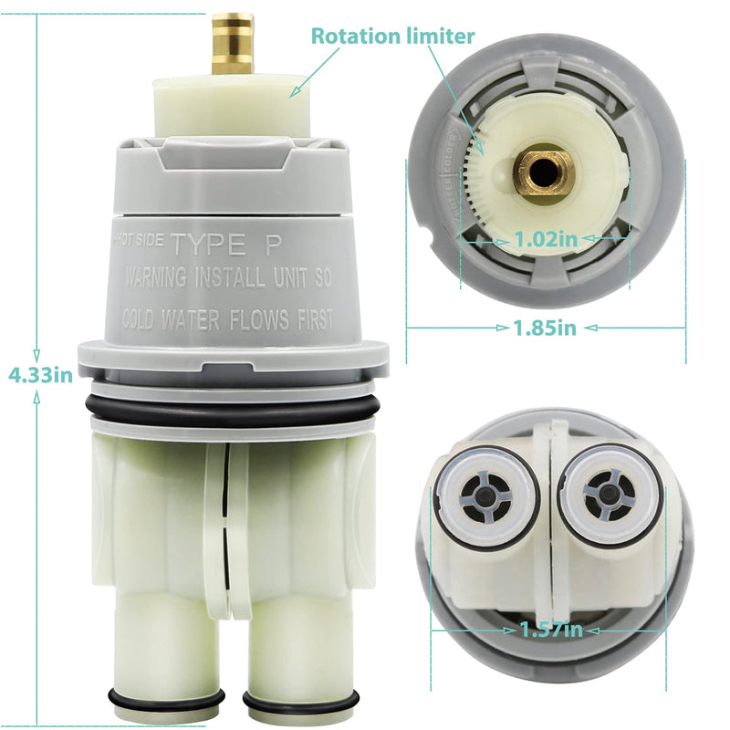 RP46074 Shower Valve Cartridge Assembly Compatible For Shower and Tub 13/14 Series Faucet, Single-handle Universal Repair Assembly, Replacement Monitor Cartridge. RP46074 Shower Cartridge