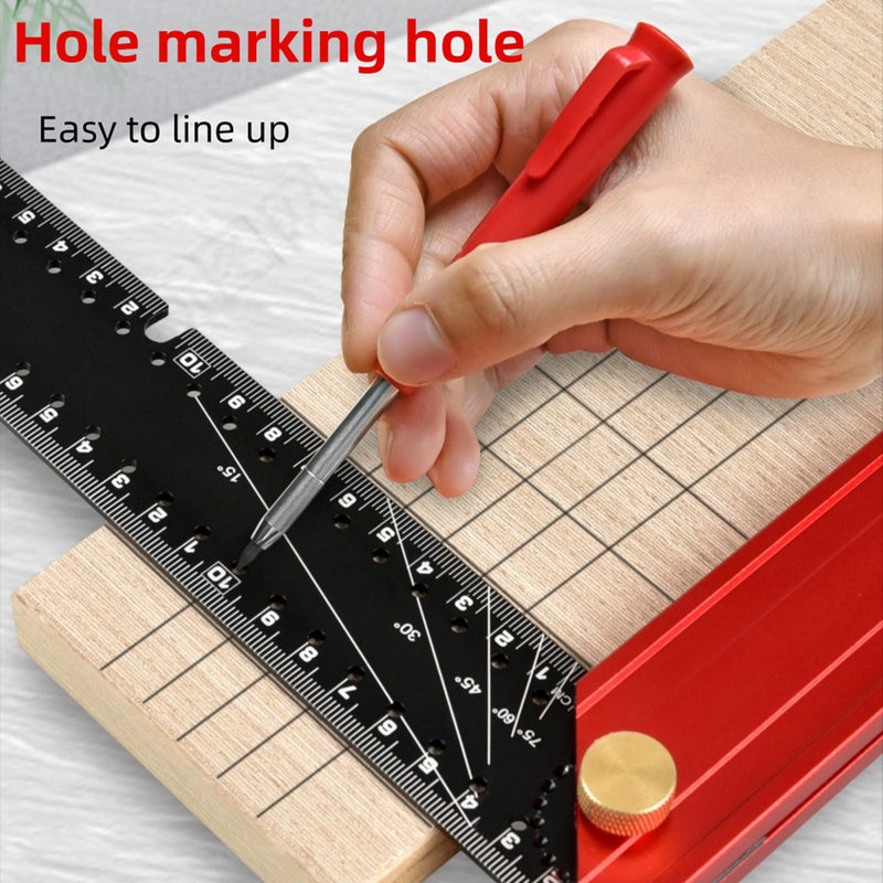 Carpenter Square, Adjustable Framing Square for Multi Angle Marking, Durable Aluminum Alloy Construction, for Engineering, Woodworking