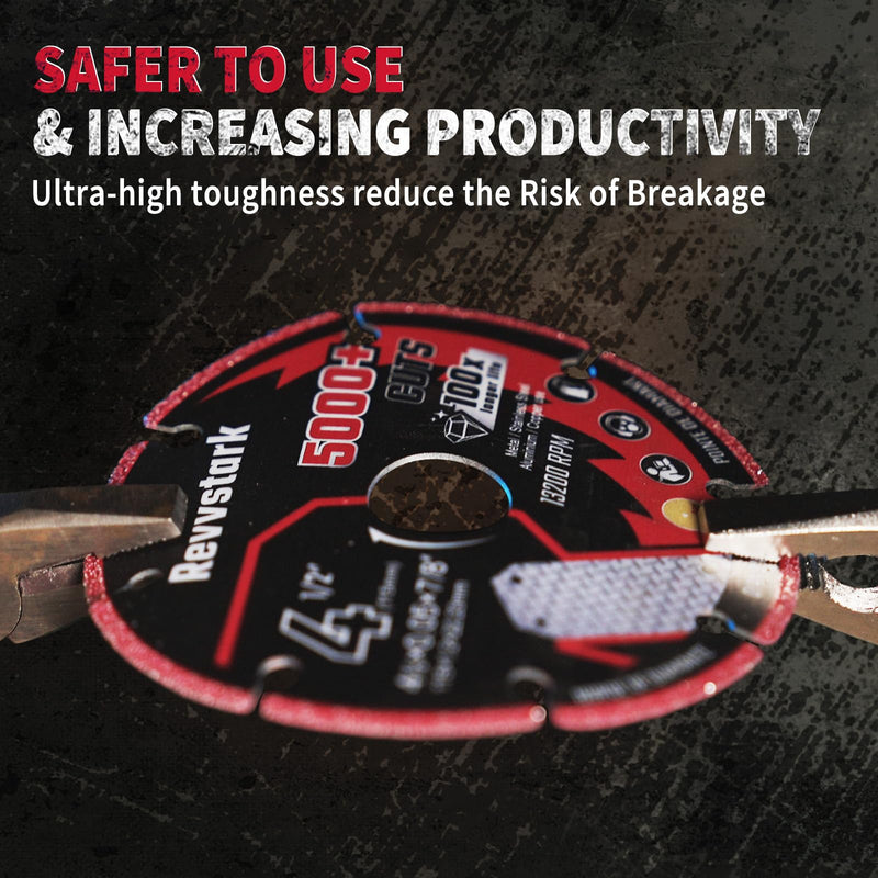 4 1/2 Cut Off Wheel Angle Grinder Cutting Disc, Diamond Cutting Wheel for Metal with 5000+ Cuts on Rebar, Steel, Iron and INOX, 4.5 Inch Cut Off Wheel Metal Cutting Blade with 7/8" Arbor 4.5"x7/8in. 3.0