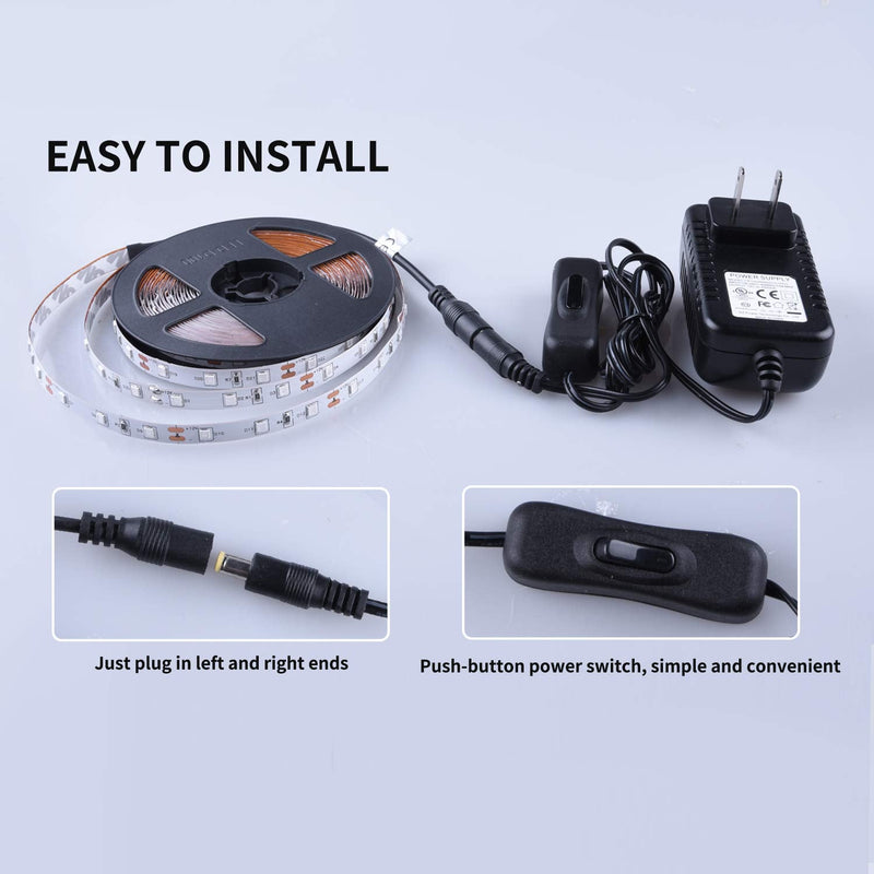 Ontesik 20ft LED Black Light Strip kit, 360 LEDs, 12V Flexible UV Black Light Installation, Family Bedroom, Party Wedding, Halloween, Dark Party, Non-Waterproof Switch control