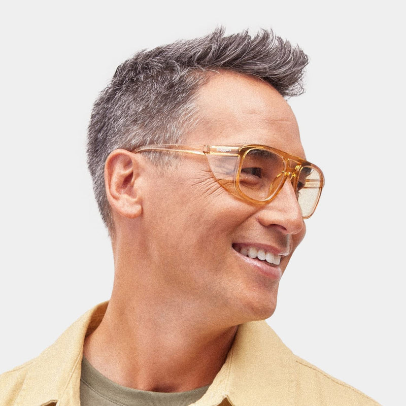 Stoggles Aviator Z87.1 Certified Safety Glasses, Blue-Light, UV Blocking Lens, Top & Side Shield, Anti-Fog, Stylish Eyewear Antique