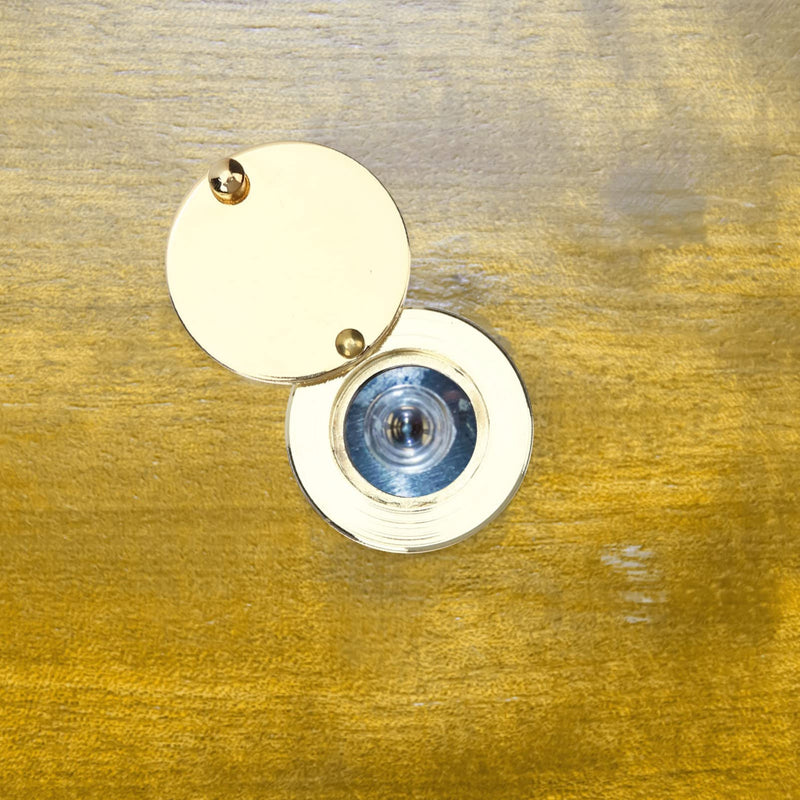 Apartment Door Security Peephole Cover for Inside Apartment Door Peep Hole Covers Viewer Cover Copper Viewer Peephole Plate