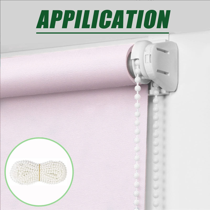 Plastic 10 Meters Blinds Beaded Chain Cord - Vertical Roman Roller Shade Blind Ball Chain Repair with 10 pcs Connector Clips Thickened Version (Black) Black