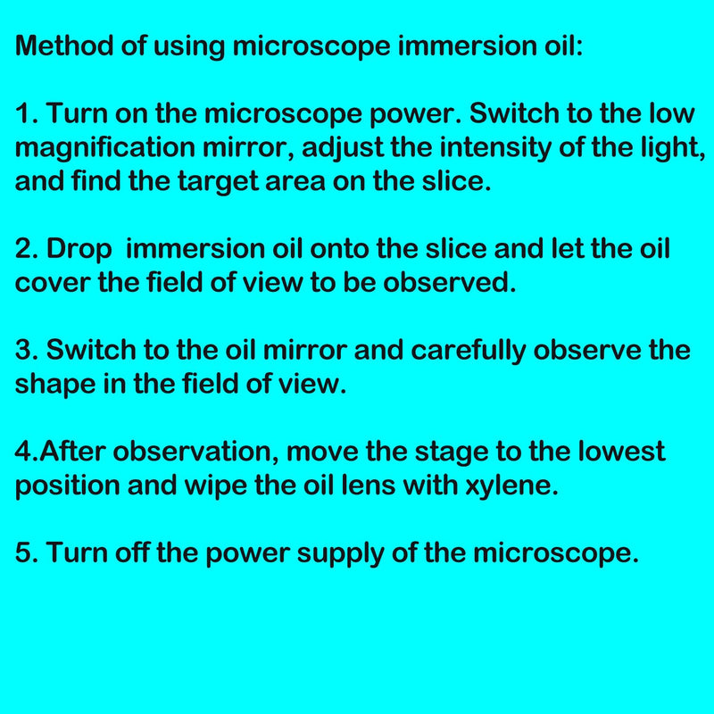 Microscope Immersion Oil, 3/4 oz (25ML), Type A, Microscope Specific, Easy to Remove