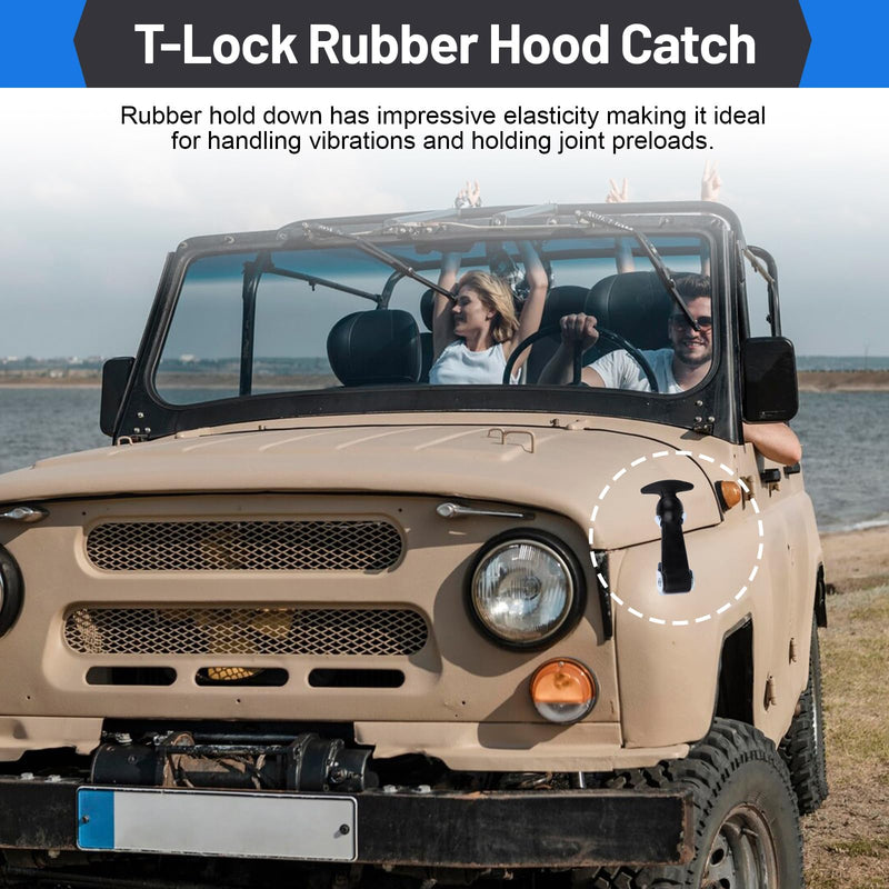 Rubber Flex T Handle Rubber Hood Latch for Tool Box Vehicle Engine Hood