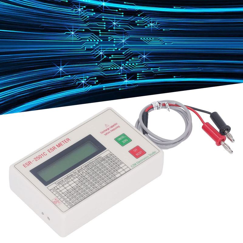 Capacitor Tester, High Accuracy Capacitance Meter LCD Display Meter with Smart Shutdown Function, Lightweight Handheld Capacitance Tester