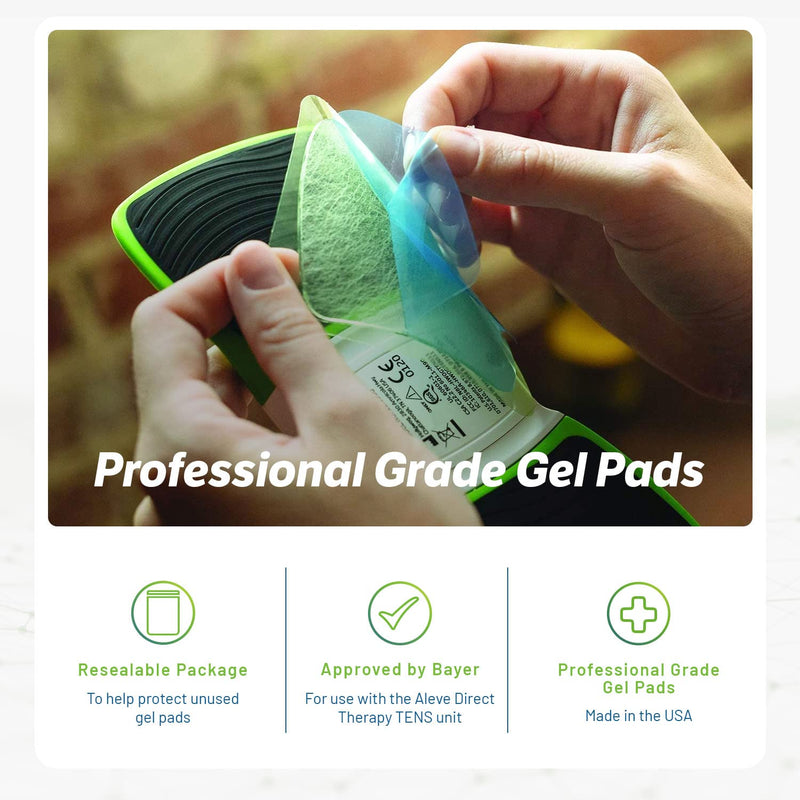 TENS Unit Replacement Gel Pads, WiTouch Pro & Aleve Direct Therapy TENS Pads Replacement, Reusable Self-Adhesive Electrode Pads for TENS Units (10 Gel Pads) 10 Gel Pads