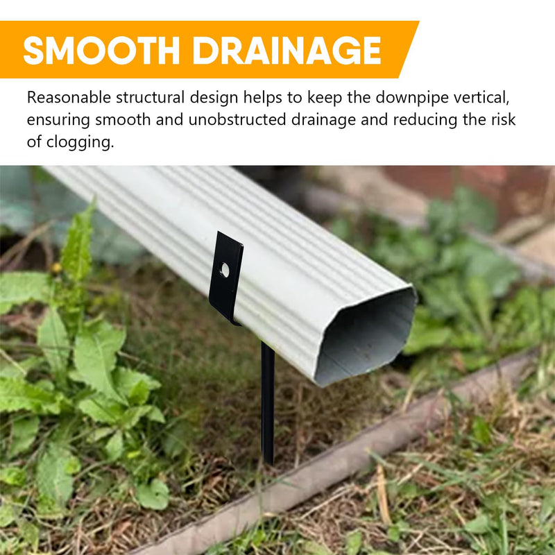 Rainwater Downspout Bracket - Rust-Resistant Iron,Downspout Anchor,Heavy Duty,Adjustable Size,Easy Installation for Downspout Holders,2 Pack