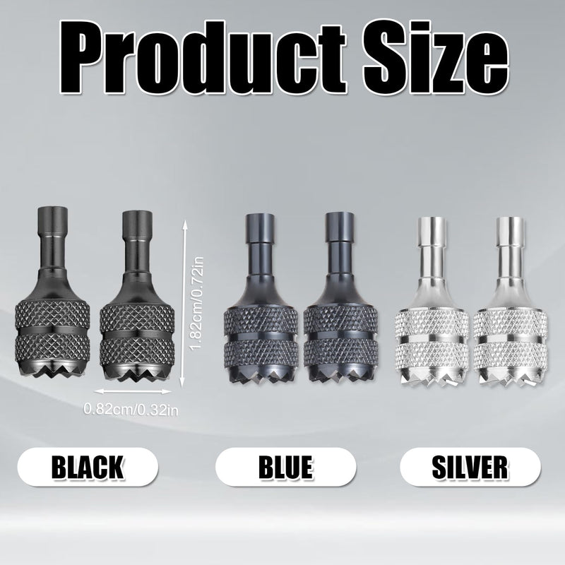 6pcs Drone Controller Sticks, Mini Drone Controller Thumb Sticks Drone Joystick Replacement Compatible with DJI Mini 3 Pro DJI RC Smart Controller Accessories(Silver Black Blue) Silver+black+blue