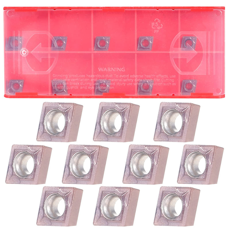 VerRich 13PCS Indexable Lathe Turning Tools Set,3 Pieces Boring Bar S07K-SCLCR06,S10K-SCLCR06,S12M-SCLCR06 Turning Tool Holder with 10pcs CCMT060204 Carbide Inserts 3PCS SCLCR06 Holders+10pcs Inserts