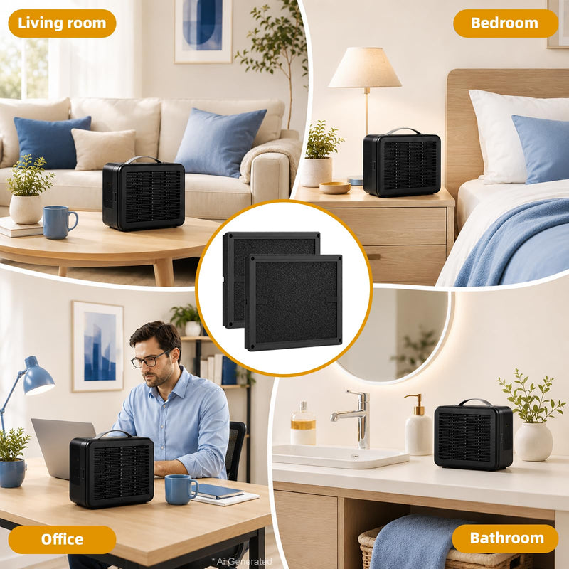 2 Pack 100i Replacement Filter Compatible with PuroAir 100i Air Purifier
