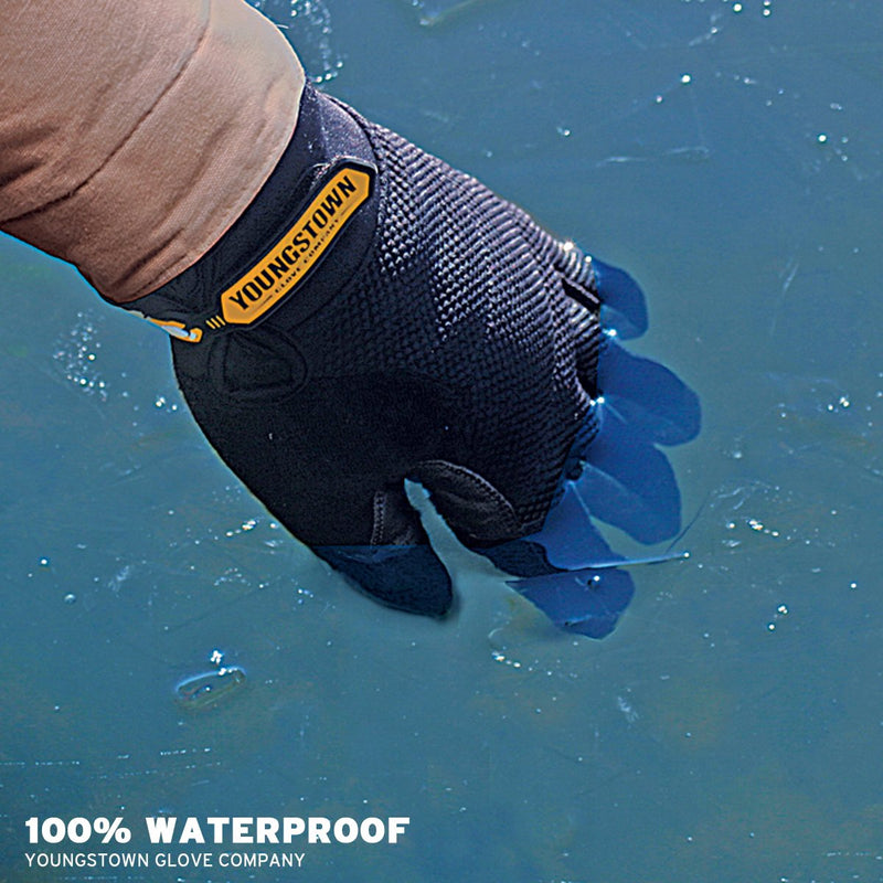 Youngstown Glove Company 03-3450-80-L Waterproof Winter Plus Performance Glove, Large, Black