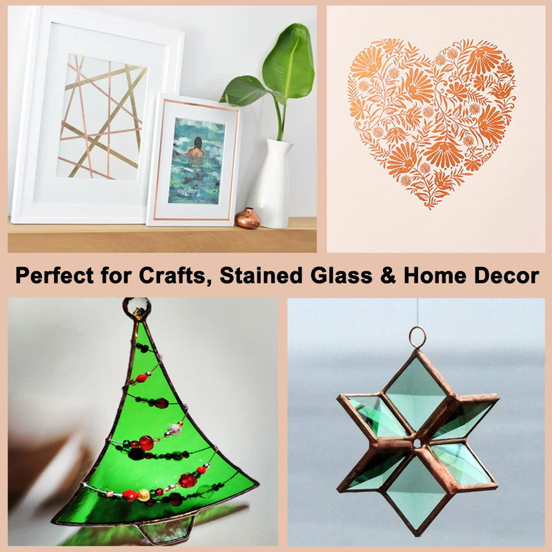 10Pcs Copper Foil Sheet [11.8inch x 7.9inch] with Double-Sided Conductive Adhesive Copper Foil Tape for Guitar, DIY Arts & Crafts, Electrical Repairs, Stained Glass, Grounding 11.8inch x 7.9inch 10