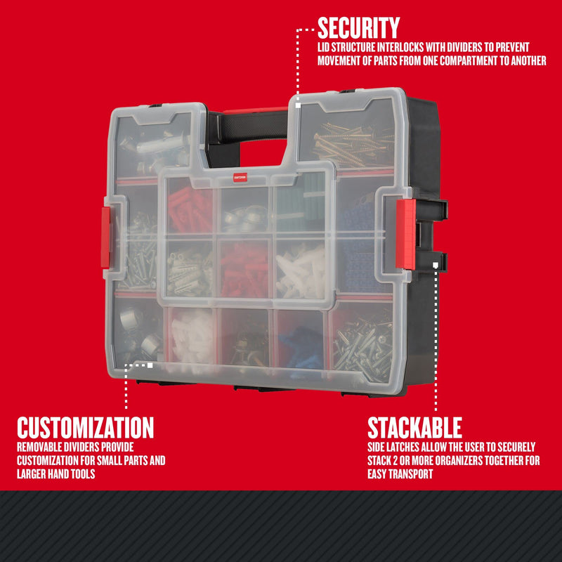 CRAFTSMAN Medium Storage Organizer, 14 Compartments (CMST14022) 1 Count (Pack of 1) Medium Organizer