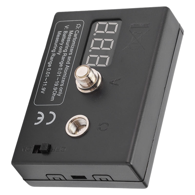 Digital Coil Resistance Tester, Resistance OHM Meter Measuring Reader Wire DIY Tool for Atomizer 3V 0.01 to 20Ω Coil Tester