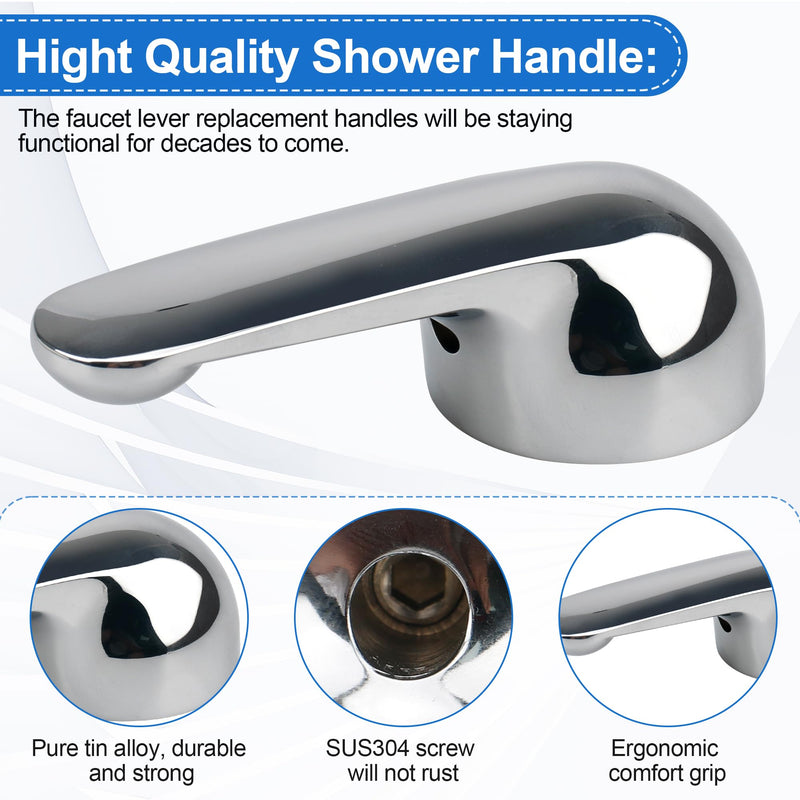 H79 Shower Faucet Handle Compatible with Delta Tub & Shower Single Metal Lever Handle, Shower Handle Replacement for Delta 1300/1400 Series Tub Faucet, Shower Replacement Parts with Screw & Wrench