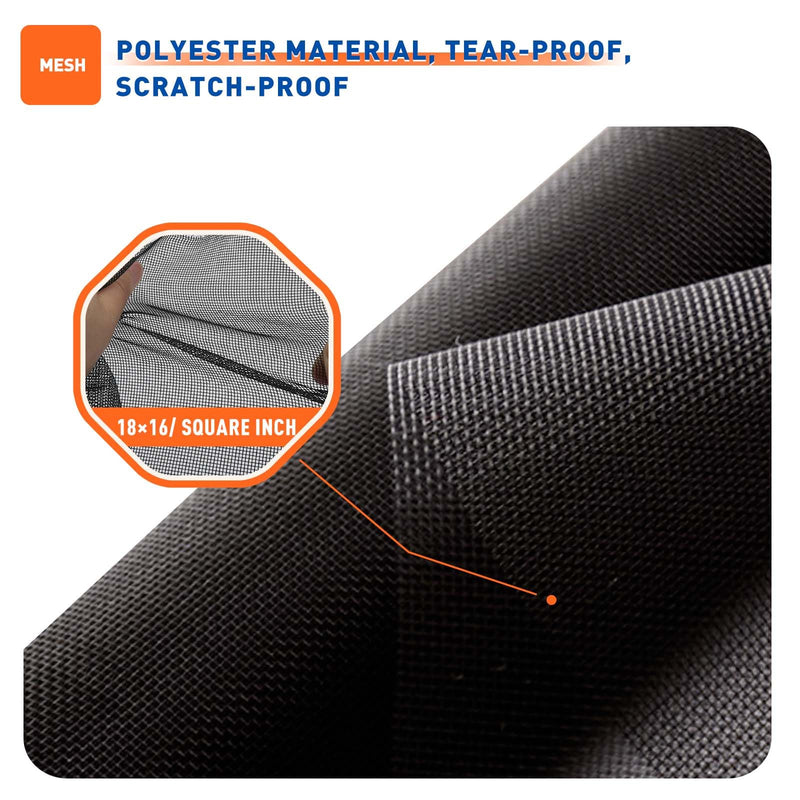 MAGZO Screen Door Replacement Mesh,48"W x 99"L Window Screen Mesh Adjustable Screen for French Patio Entry Porch Sliding Door Screen Mesh Curtain Net Black 48 X 99 Inch