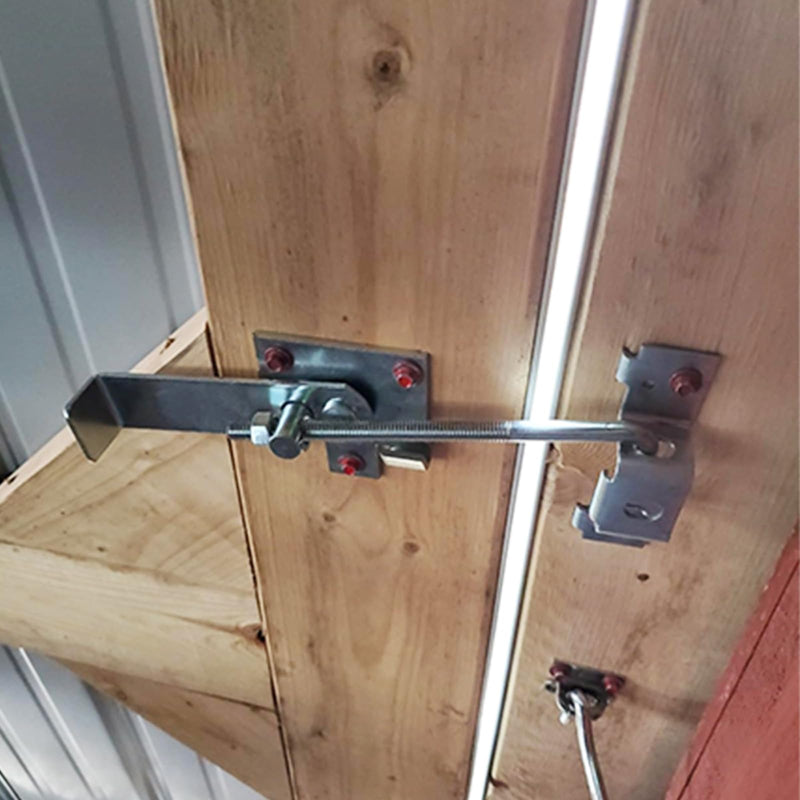 Zinc Barn Door Jamb Latch with Hook 7" Cam Latch Sliding Door, Keeping Doors Tight, Adjustable Latch Length, National Hardware Cam Action Jamb Latch