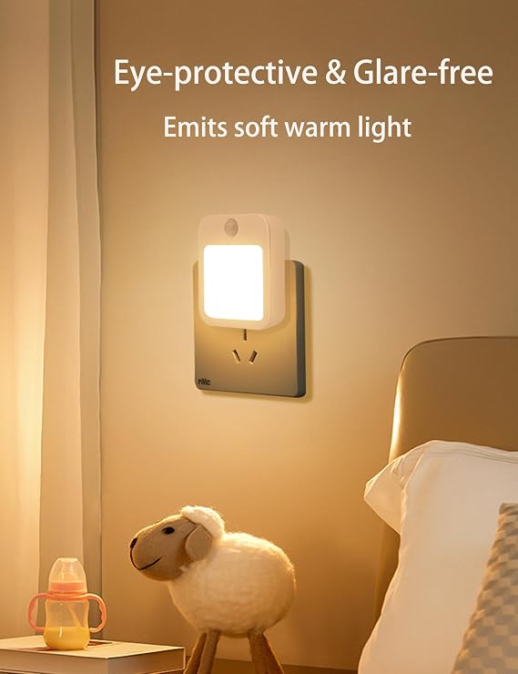 L LOHAS LED Night Lights Plug into Wall 2-Pack, 0.3W Plug in Night Light, Dusk to Dawn, 3000K Soft White, Bright Nightlight Auto-On/Off, for Adults Kids Room Bedroom Bathroom Hallway Kitchen, Non-Dim - NewNest Australia