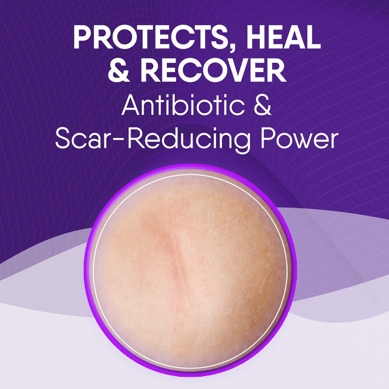 Cicatricure Skin Recovery Kit: Advanced Scar Gel & Open Wound Care Antibiotic Ointment, Reduces Stretch Marks, Surgical & Acne Scars, Treats Cuts & Burns, 1 oz Each - for Adults & Kids