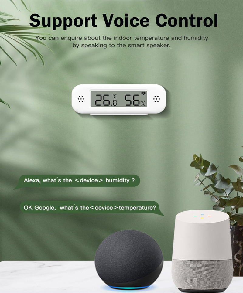 WiFi Thermometer Hygrometer: Smart Temperature and Humidity Sensor, Real-time Monitor, App Notification, Digital Indoor Temperature Sensor, Compatible with Alexa/Google Home(2Pack) 2-Pack