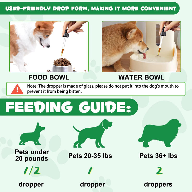 No More Worms - Natural Broad Spectrum Treatment for All Dogs, Herbal Cleanse, Digestive Support for All Breeds, Gut Health, Supplement Drops Enhanced with Probiotics for Puppy & Peros