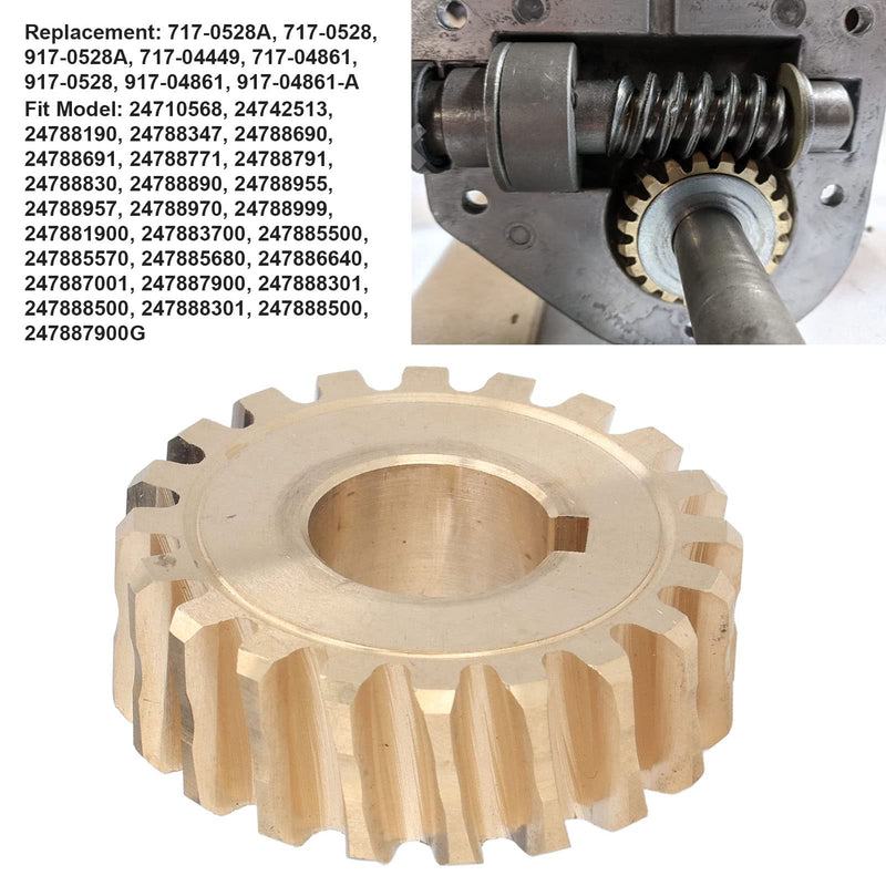 20T Brass Worm Gear Power Accessory for MTD 917‑04861 20T 717‑04449 717‑04861 717‑0528