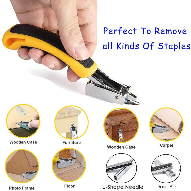 3PCS Upholstery Staple Remover, Staple Puller with Tack Puller Tool,Nail Puller for Removing Nails in Furniture, Floor, Wooden Box, Photo Frame, Carpet