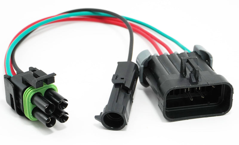 4-Pin to 10 Pin,1-Pin Weather-Proof Adapter Harness Pigtail for Western Fisher Snow Plow Adapter Harness 29047