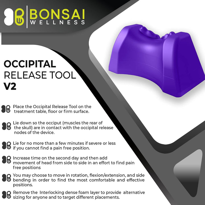 Occipital Release Tool 2.0 - Cervical Traction for Neck and Shoulder Pain Chiropractic Alignment Pivot Device for Trigger Point Therapy Headaches Migraine and Stress (Lilac) Lilac