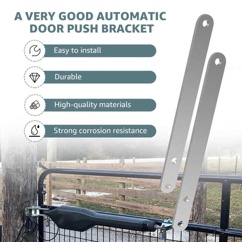 Model AXPO Push-to-Open Gate Brackets for Automatic Swing Gates Opening Away from Property - Solid Steel Rear Mount Pivot Hardware Compatible with Ghost Controls