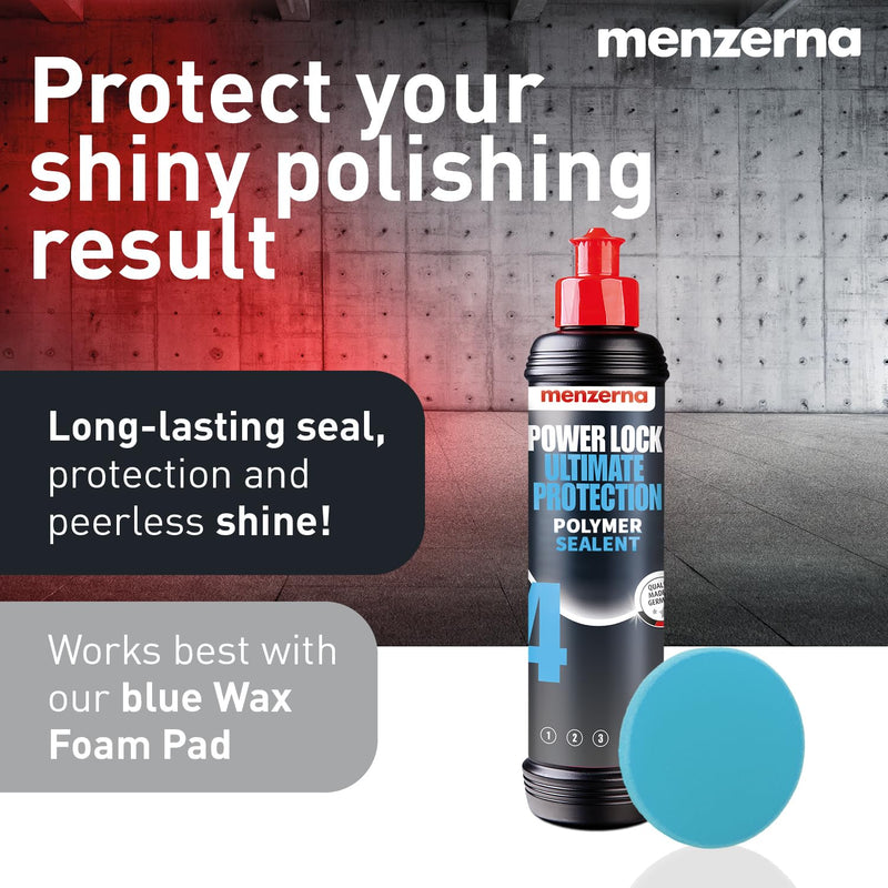 menzerna 3in1 Polishing Set – One-Step Polish (8oz) + Drill Machine Adapter + Medium Cut Pad | Polish Your Car with a Cordless Drill Adapter Set