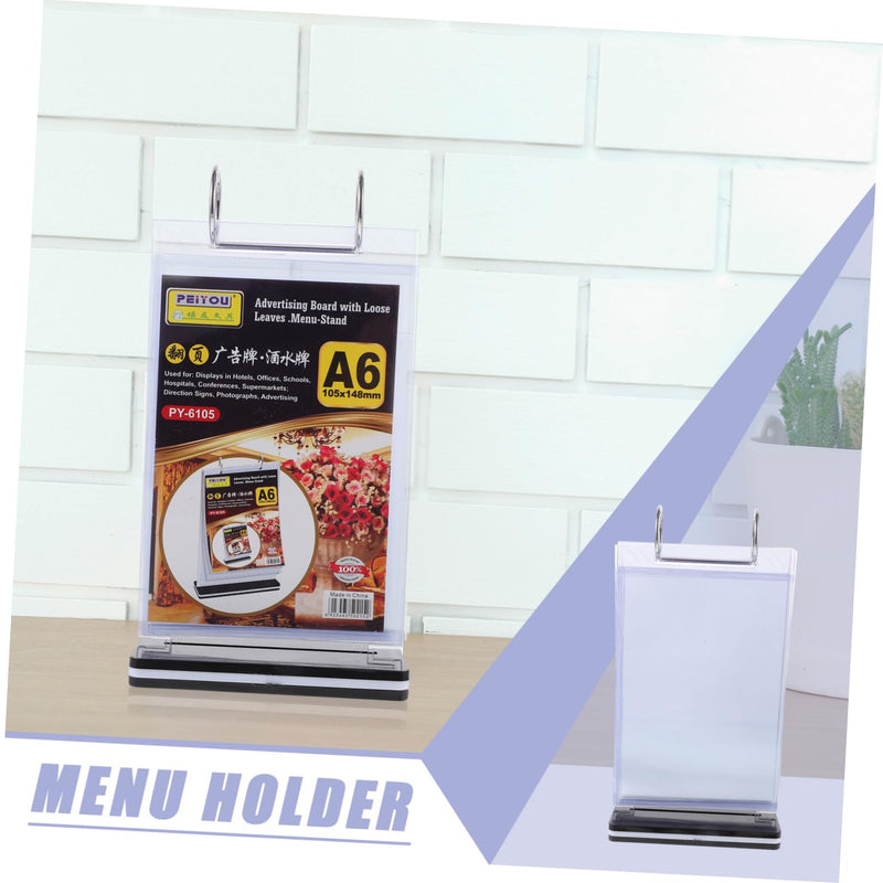 Poster Sign Holder Tabletop Bar Display Flip Menu Holder Desktop Display Stand Sign Picture Holders Flip Menu Stand Flip Sign Holder Poster Holder Paper Holder A4 Pvc Dining Table