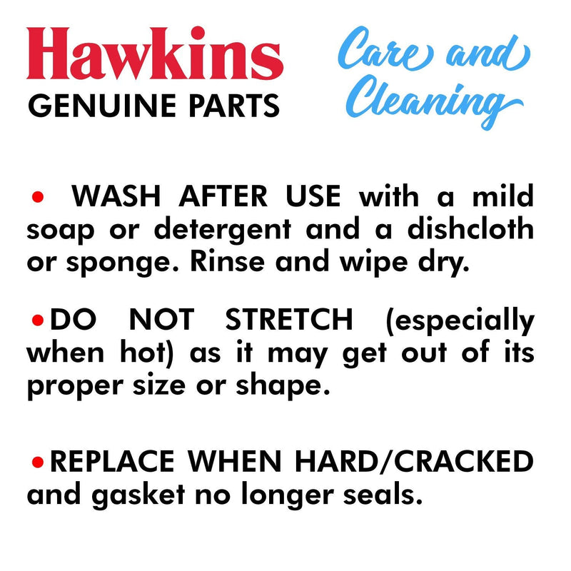 Hawkins A10-09 Gasket Sealing Ring for Pressure Cookers, 2 to 4-Liter, Black 4.2 Quarts